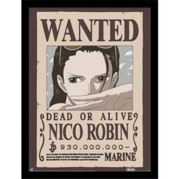One Piece Wanted Nico Robin Framed Poster in Cream