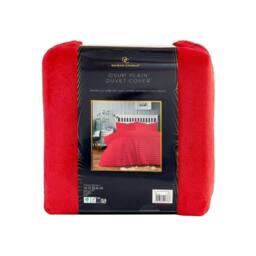 HOME LUXE INTERIOR Plush Faux Fur Chunky Ribbed Faux Fur Red Bedding Duvet Set - Single - Size: Double - thumbnail 2