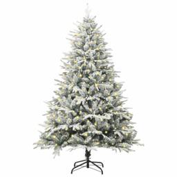 Berkfield Home Artificial Pre-lit Christmas Tree Green 180 cm PVC & PE - thumbnail 3