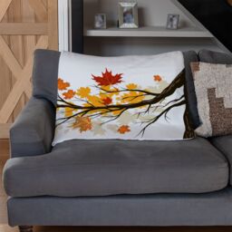 Benjamin Tate Design Autumn Trees Blanket in Natural - Size: 120 cm x 150 cm - thumbnail 2