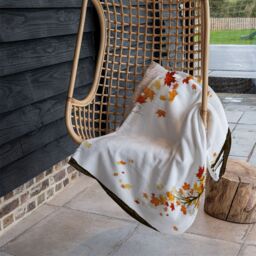 Benjamin Tate Design Autumn Trees Blanket in Natural - Size: 120 cm x 150 cm - thumbnail 4