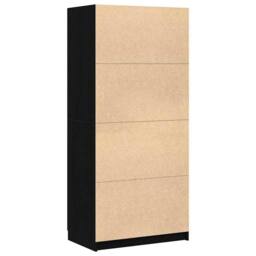 Berkfield Home Wardrobe Black Oak 80x51x180 cm Engineered Wood - Size: 80 x 51 x 180 cm - thumbnail 8