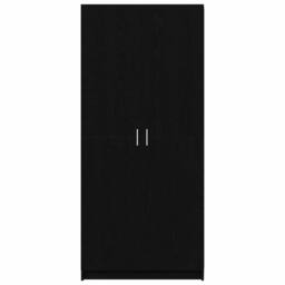 Berkfield Home Wardrobe Black Oak 80x51x180 cm Engineered Wood - Size: 80 x 51 x 180 cm - thumbnail 6