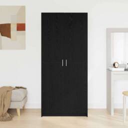 Berkfield Home Wardrobe Black Oak 80x51x180 cm Engineered Wood - Size: 80 x 51 x 180 cm - thumbnail 4