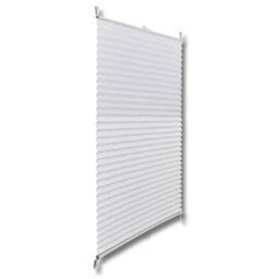 Berkfield Home Plisse Blind 90x125cm White Pleated Blind - Size: 90x125 cm - thumbnail 3