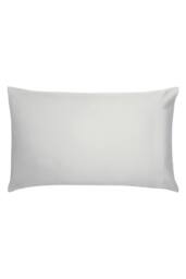 1951 'Luxury 400 Thread Count' Cotton Sateen Standard Pillowcase Pair in Silver - thumbnail 1