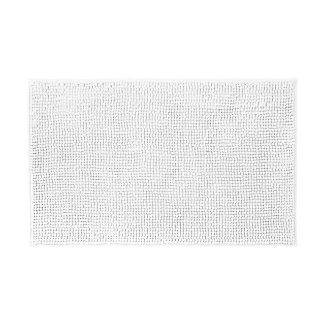 Allure Bath Fashions Chenille Bobble Bath Mat 60 x 90cm - Super Soft Microfibre & Non-Slip in White - Size: 60 x 90 cm - image 1