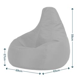 icon Kids Recliner Beanbag, Indoor & Outdoor, Purple (2-Pack) in Lime - thumbnail 8