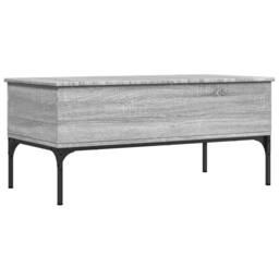 Berkfield Home Comfortable Coffee Table Grey Sonoma 100x50x45 cm Engineered Wood - Size: 100 x 50 x 45 cm - thumbnail 7