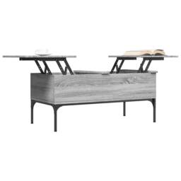 Berkfield Home Comfortable Coffee Table Grey Sonoma 100x50x45 cm Engineered Wood - Size: 100 x 50 x 45 cm - thumbnail 4