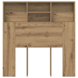Berkfield Home Headboard Cabinet with Shelf Artisan oak 100 x 19 x 103.5 cm in Brown - thumbnail 5