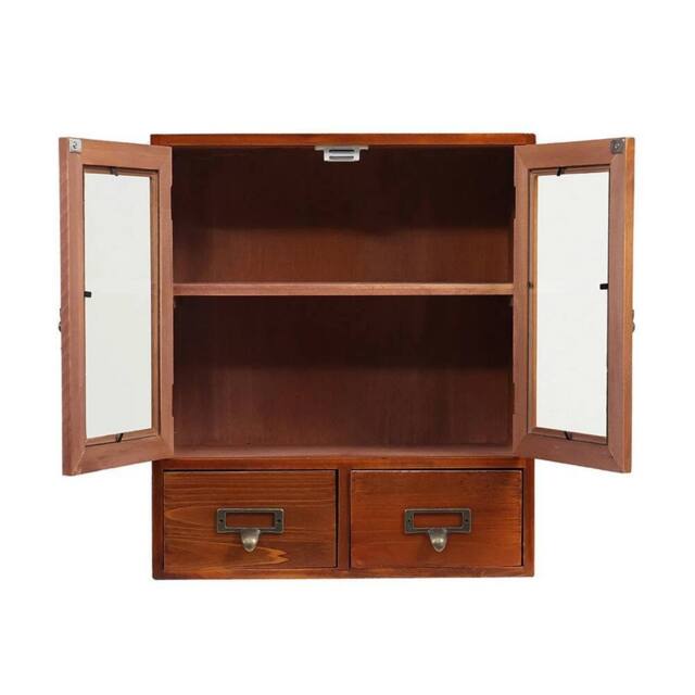 KORVIXA Large Wooden Storage Box Drawers in Brown - Size: 1000mm - image 1