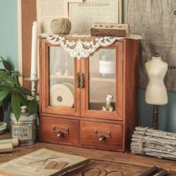 KORVIXA Large Wooden Storage Box Drawers in Brown - Size: 1000mm - thumbnail 5
