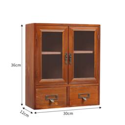 KORVIXA Large Wooden Storage Box Drawers in Brown - Size: 1000mm - thumbnail 2