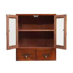 KORVIXA Large Wooden Storage Box Drawers in Brown - Size: 1000mm - thumbnail 1