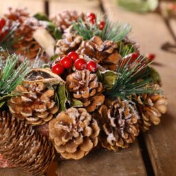 Dibor Citrus Spice Xmas Decor Front Door Wreath Christmas Wreath 38cm in Green - thumbnail 4