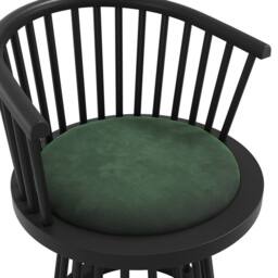 Lemon Pavilion Furniture Lina Indoor Dining Chair - Velvet/Wood - L53xW57xH78.5 cm in Black - thumbnail 5