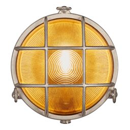 Nordlux Industrial Outdoor Wall Light Silver Brass E27 Coastal/Marine Safe - Mains Powered, IP64 in Metallic Silver - thumbnail 3