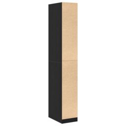 Berkfield Home Black Oak Wardrobe - 30x50x200 cm, Made from Engineered Wood - Size: 30 x 50 x 200 cm - thumbnail 5