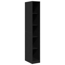 Berkfield Home Black Oak Wardrobe - 30x50x200 cm, Made from Engineered Wood - Size: 30 x 50 x 200 cm - thumbnail 2