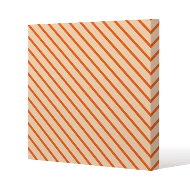Benjamin Tate Design Orange lines (Canvas Print) / 127 x 127 x 4cm in Natural - Size: 127 x 127 x 4 cm - image 1