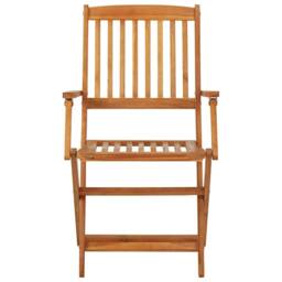 Berkfield Home 3 Piece Folding Bistro Set solid Acacia Wood in Brown - thumbnail 9