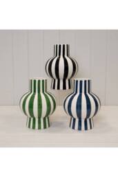 KDMD Black & White Striped Round Vase - thumbnail 3