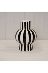 KDMD Black & White Striped Round Vase