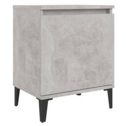 Berkfield Home Bed Cabinet with Metal Legs Concrete Grey 40x30x50 cm - Size: 40 x 30 x 50 cm - thumbnail 1