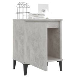Berkfield Home Bed Cabinet with Metal Legs Concrete Grey 40x30x50 cm - Size: 40 x 30 x 50 cm - thumbnail 4