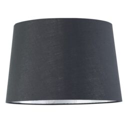 First Choice Lighting Tripod - Chrome Lamp with Grey & Silver Fabric Shade - thumbnail 3