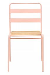 Orsina Metal Chair, Ready To Enjoy Metal Outdoor Chair, Effortless Cleaning Metal Chair, Versatile Small Chair in Pink