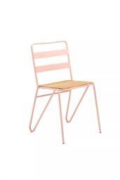 Orsina Metal Chair, Ready To Enjoy Metal Outdoor Chair, Effortless Cleaning Metal Chair, Versatile Small Chair in Pink - thumbnail 2