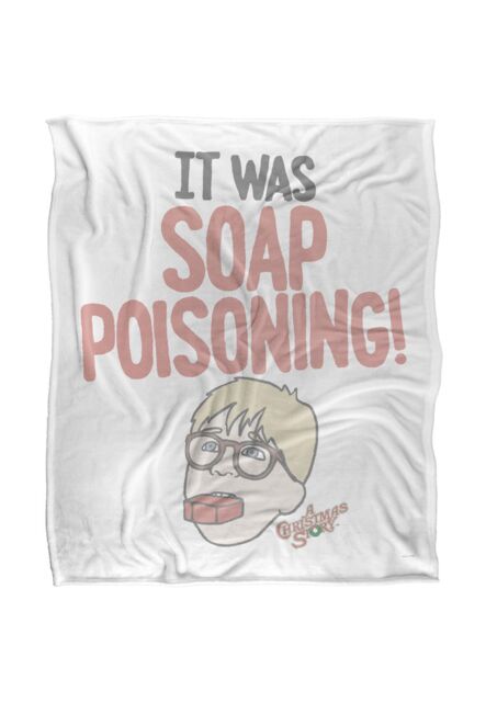 Warner Brothers A Christmas Story Soap Silky Touch Super Soft Throw Blanket in White - image 1