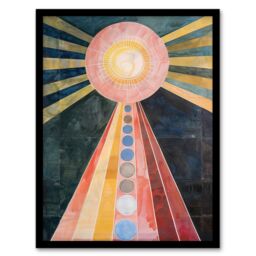 "Artery8 Hilma Af Klint Inspired Abstract Pink Geometric Framed Wall Art - Size: W12"" x H16""" - thumbnail 1