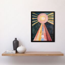 "Artery8 Hilma Af Klint Inspired Abstract Pink Geometric Framed Wall Art - Size: W12"" x H16""" - thumbnail 4