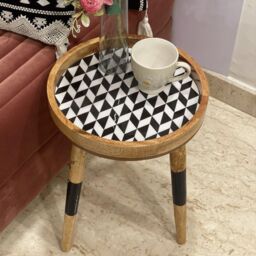 Hartsmede Handmade Side Table Solid Mango Wood Detachable Legs Monochrome PL in True Black - thumbnail 4