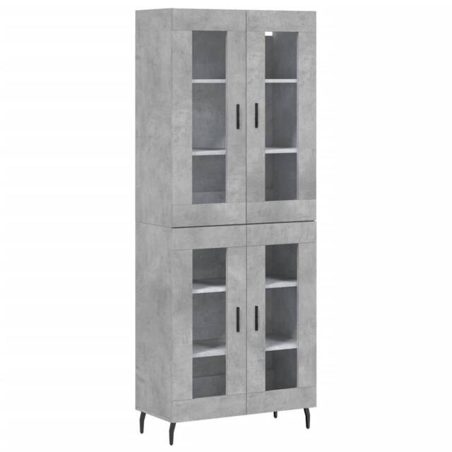 Berkfield Home Highboard Concrete Grey 69.5x34x180 cm Engineered Wood - image 1