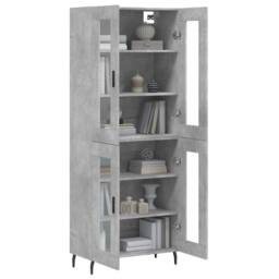 Berkfield Home Highboard Concrete Grey 69.5x34x180 cm Engineered Wood - thumbnail 3