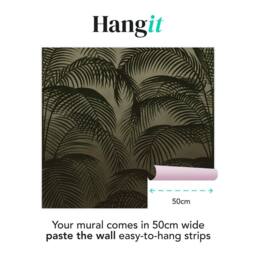 Superfresco Easy Palm Silhouette Sage Print To Order 3m x 2.8m Mural in Green - thumbnail 3