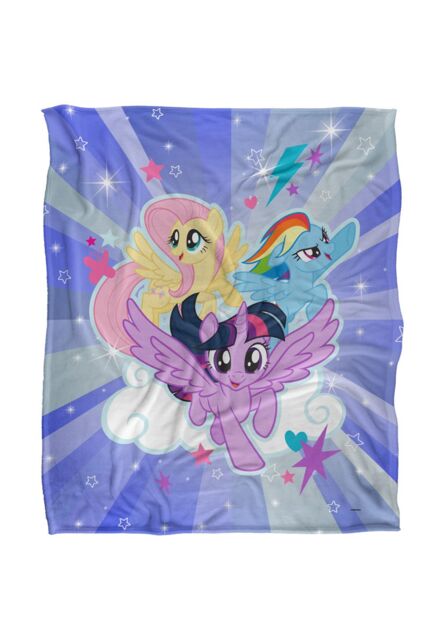 My Little Pony Starry Sky Silky Touch Super Soft Throw Blanket 152 X 127 cm in White - image 1