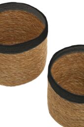 Orsina Lidi Set Of Three Natural & Black Baskets - thumbnail 6