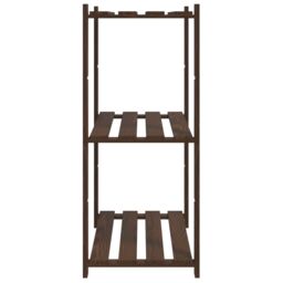 Berkfield Home 3-Tier Storage Rack Brown 80x38x90 cm Solid Wood Pine - Size: 80 x 38 x 90 cm - thumbnail 4