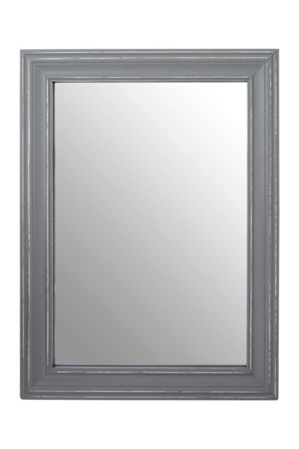 Orsina Henley Wooden Frame Wall Mirror in Grey - image 1
