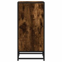 Berkfield Home Sideboard Smoked Oak 35.5x35x76 cm Engineered Wood & Metal in Brown - thumbnail 6