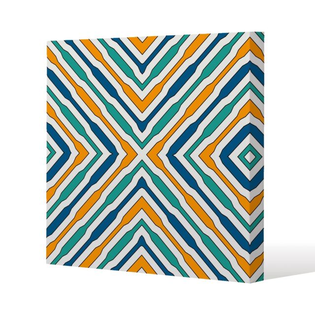 Benjamin Tate Design Ethnic geometric figures (Canvas Print) / 101 x 101 x 4cm in Natural - Size: 101 x 101 x 4 cm - image 1