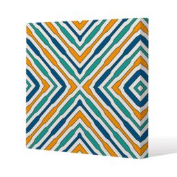 Benjamin Tate Design Ethnic geometric figures (Canvas Print) / 101 x 101 x 4cm in Natural - Size: 101 x 101 x 4 cm - thumbnail 1