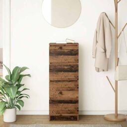 Berkfield Home Sideboard Old Wood 37.5x35x99 cm Engineered Wood in Brown - thumbnail 3