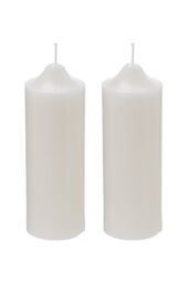 Living and Home 2Pcs White Taper Candles Paraffin Wax Candle with Pointed Tip for Dinner or Decor - thumbnail 3