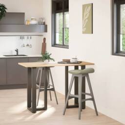 Berkfield Home Bar Table Legs T-Shaped¬†2 pcs Natural Steel 40x35x(90-91) cm Steel in Bronze - thumbnail 2